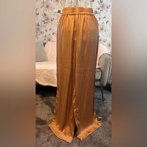 Elegant Satin Wide-Leg Pants